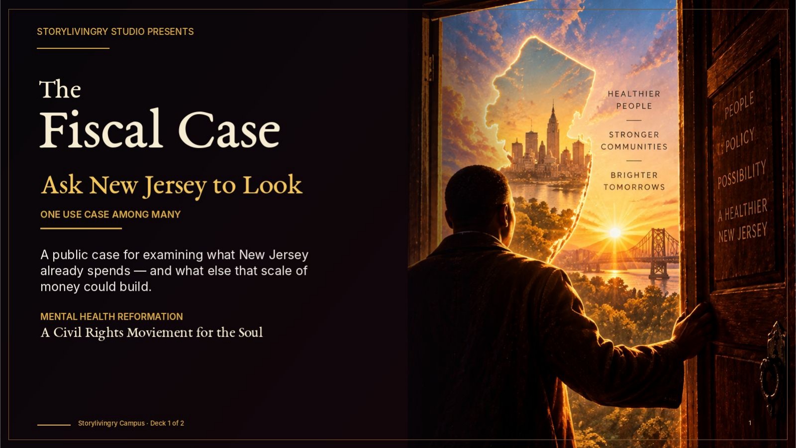 Deck 1: The Fiscal Case, slide 1 of 11: The Fiscal Case: Ask New Jersey to Look